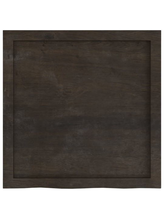Galda virsma, tumši brūna, 60x60x(2-6) cm, ozola masīvkoks