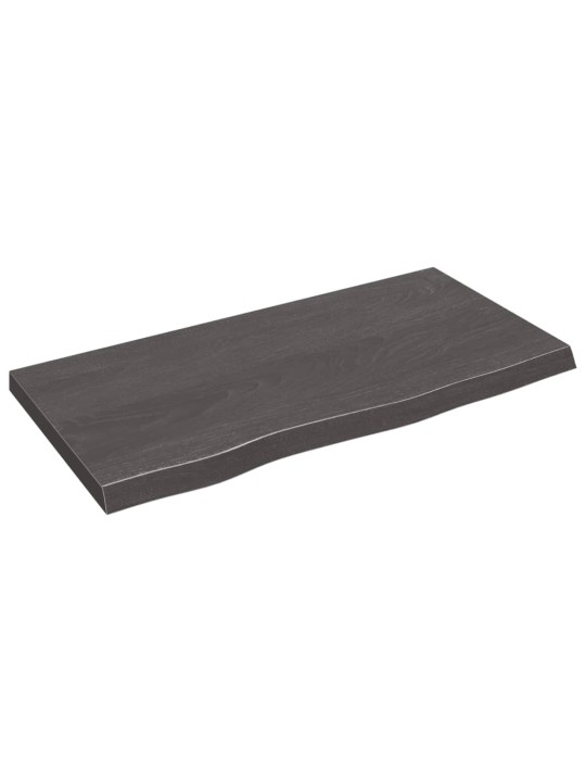 Galda virsma, tumši brūna, 80x40x(2-4) cm, ozola masīvkoks