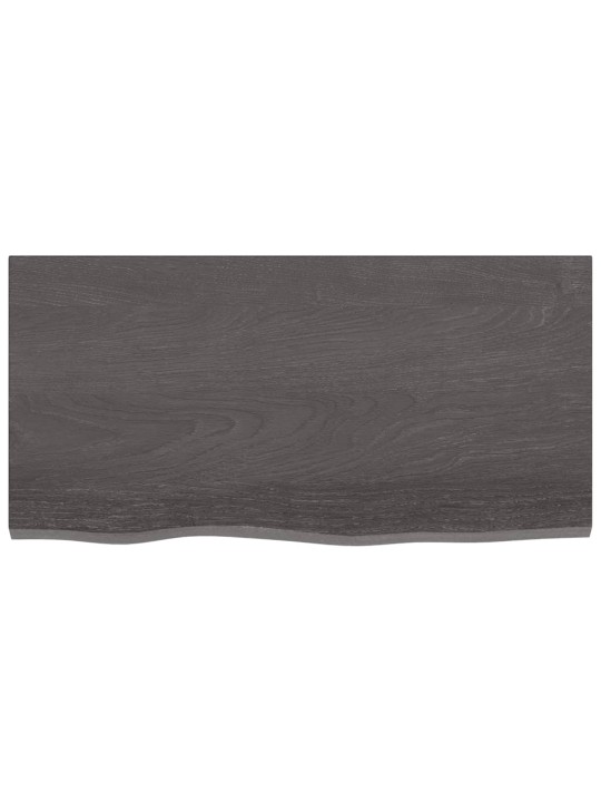 Galda virsma, tumši brūna, 80x40x(2-4) cm, ozola masīvkoks