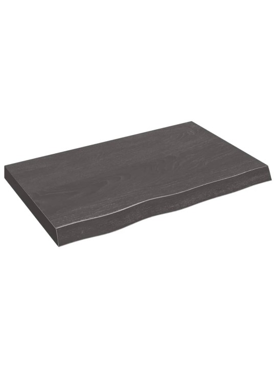 Galda virsma, tumši brūna, 80x50x(2-6) cm, ozola masīvkoks