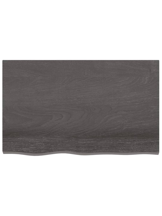 Galda virsma, tumši brūna, 80x50x(2-6) cm, ozola masīvkoks