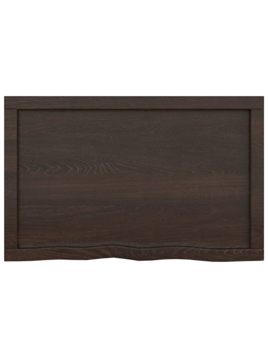 Galda virsma, tumši brūna, 80x50x(2-6) cm, ozola masīvkoks
