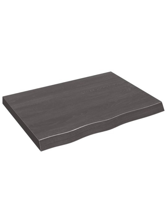 Galda virsma, tumši brūna, 80x60x(2-6) cm, ozola masīvkoks