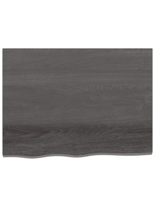 Galda virsma, tumši brūna, 80x60x(2-6) cm, ozola masīvkoks
