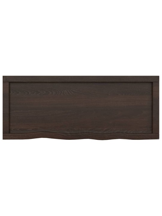 Galda virsma, tumši brūna, 100x40x(2-6) cm, ozola masīvkoks