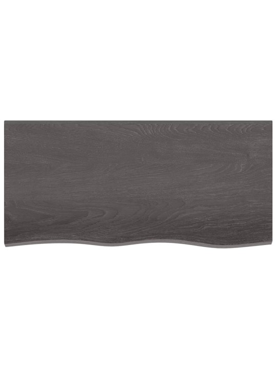 Galda virsma, tumši brūna, 100x50x(2-4) cm, ozola masīvkoks