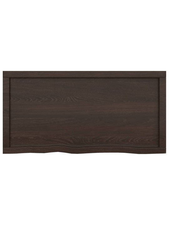 Galda virsma, tumši brūna, 100x50x(2-4) cm, ozola masīvkoks