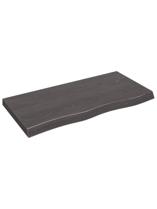 Galda virsma, tumši brūna, 100x50x(2-6) cm, ozola masīvkoks