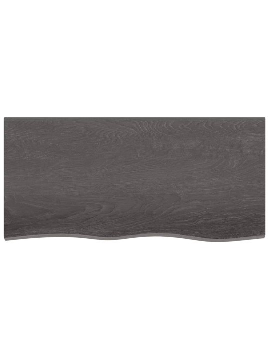 Galda virsma, tumši brūna, 100x50x(2-6) cm, ozola masīvkoks