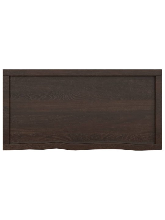 Galda virsma, tumši brūna, 100x50x(2-6) cm, ozola masīvkoks