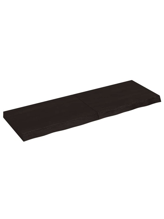 Galda virsma, tumši brūna, 120x40x(2-6) cm, ozola masīvkoks