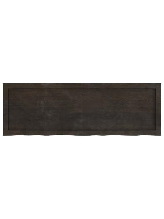 Galda virsma, tumši brūna, 120x40x(2-6) cm, ozola masīvkoks