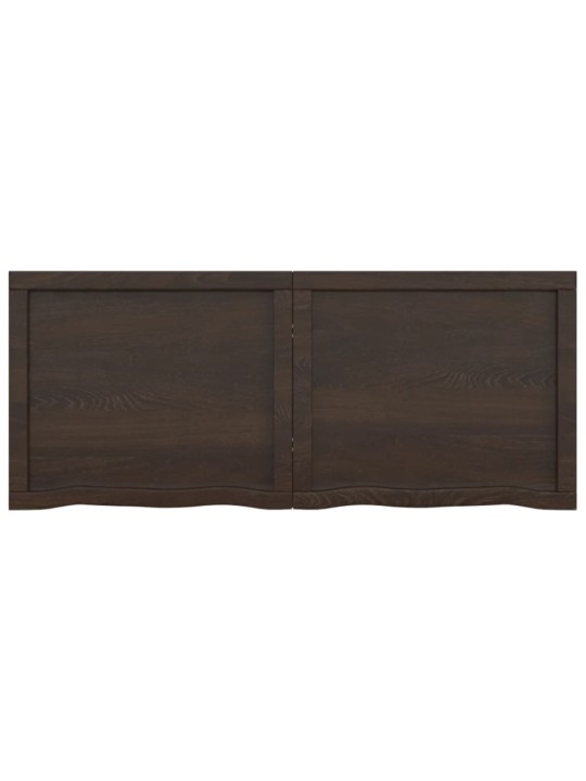 Galda virsma, tumši brūna, 120x50x(2-4) cm, ozola masīvkoks