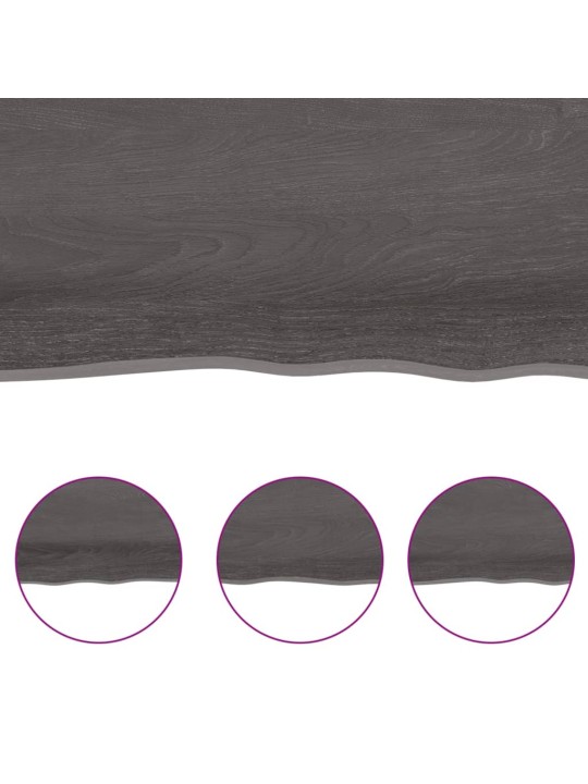 Galda virsma, tumši brūna, 120x50x(2-4) cm, ozola masīvkoks