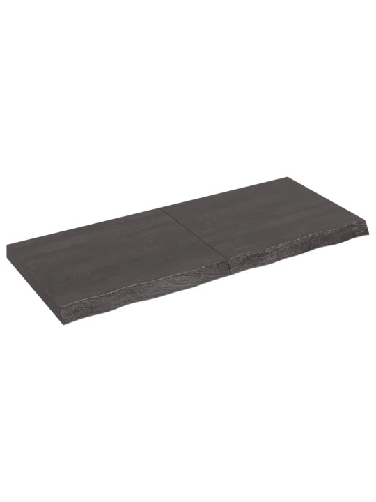Galda virsma, tumši brūna, 120x50x(2-6) cm, ozola masīvkoks