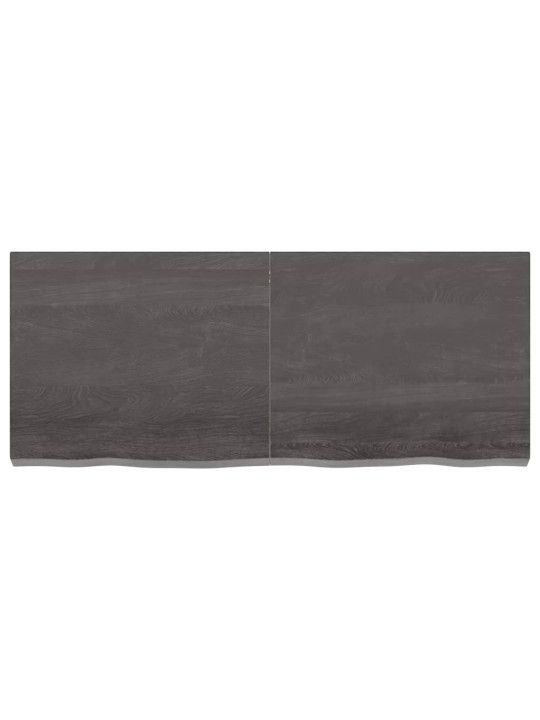 Galda virsma, tumši brūna, 120x50x(2-6) cm, ozola masīvkoks