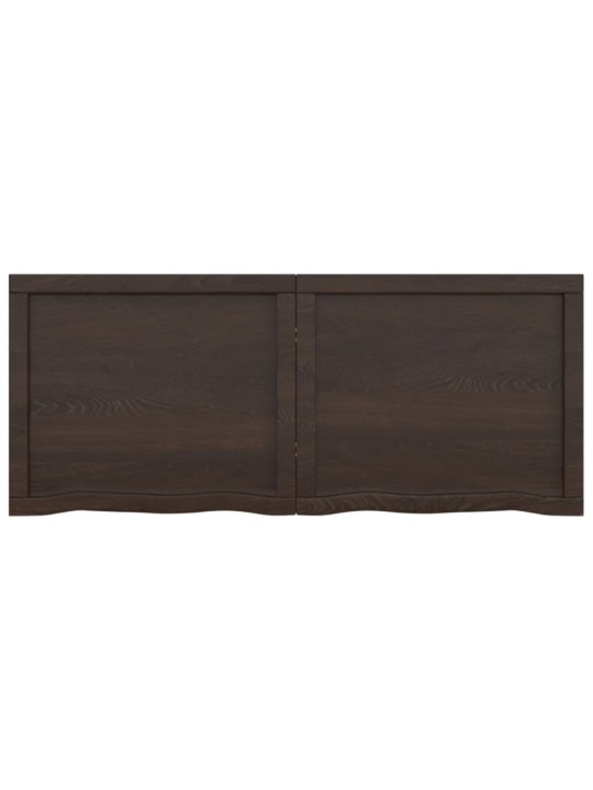 Galda virsma, tumši brūna, 120x50x(2-6) cm, ozola masīvkoks