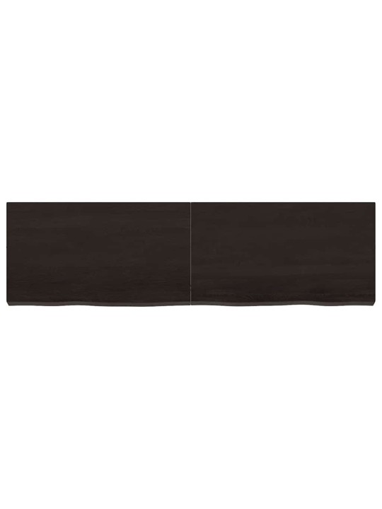 Galda virsma, tumši brūna, 140x40x(2-6) cm, ozola masīvkoks