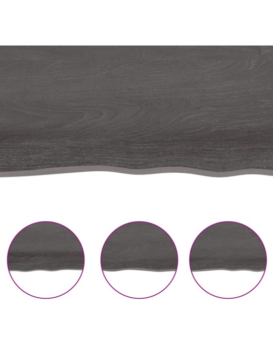 Galda virsma, tumši brūna, 140x60x(2-4) cm, ozola masīvkoks