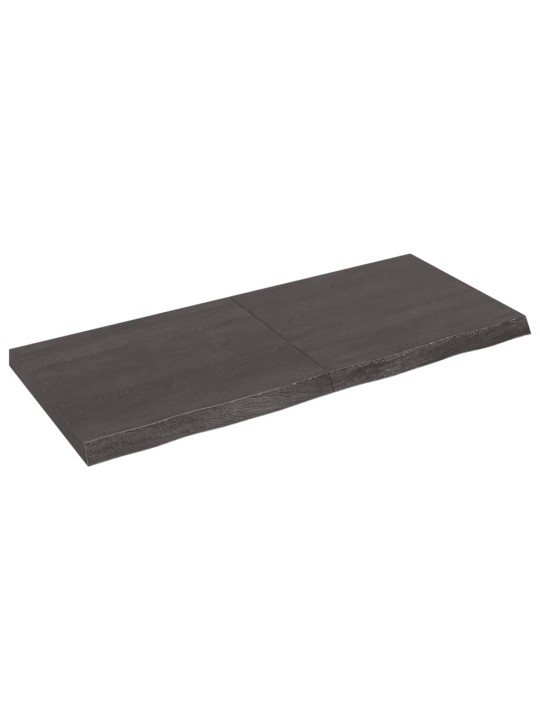 Galda virsma, tumši brūna, 140x60x(2-6) cm, ozola masīvkoks