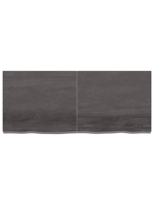 Galda virsma, tumši brūna, 140x60x(2-6) cm, ozola masīvkoks