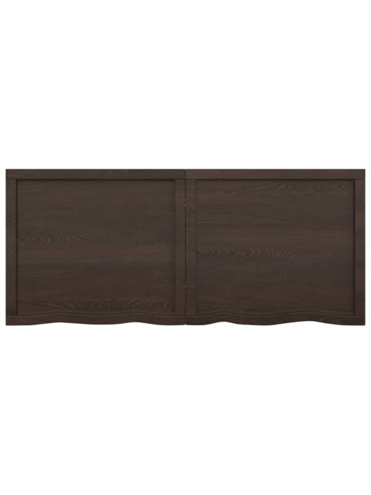 Galda virsma, tumši brūna, 140x60x(2-6) cm, ozola masīvkoks