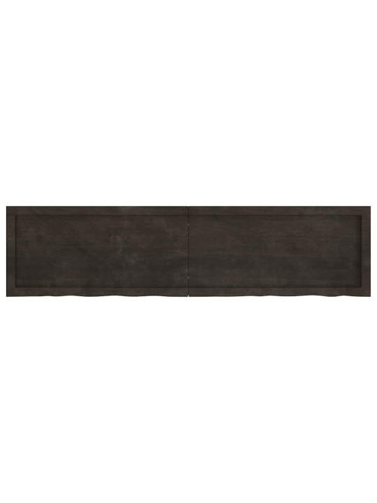 Galda virsma, tumši brūna, 160x40x(2-6) cm, ozola masīvkoks