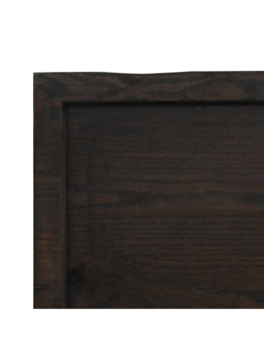 Galda virsma, tumši brūna, 160x40x(2-6) cm, ozola masīvkoks
