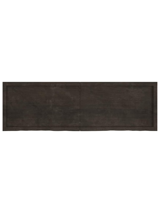 Galda virsma, tumši brūna, 160x50x(2-6) cm, ozola masīvkoks