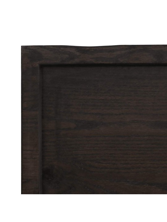 Galda virsma, tumši brūna, 160x50x(2-6) cm, ozola masīvkoks