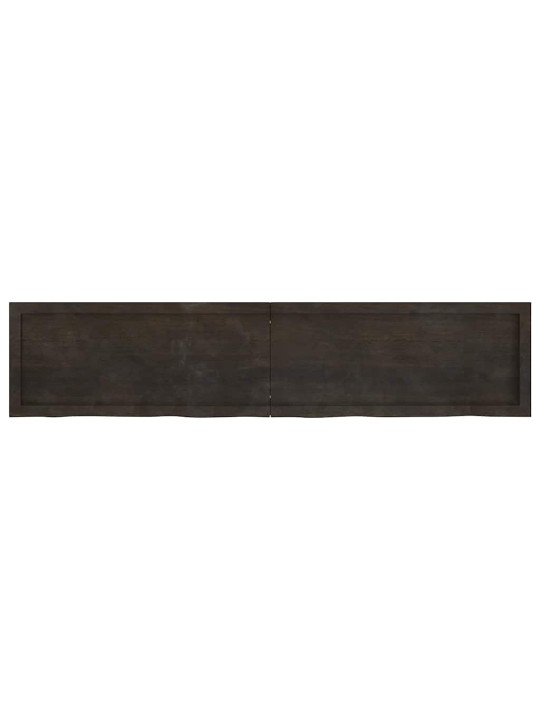 Galda virsma, tumši brūna, 180x40x(2-6) cm, ozola masīvkoks
