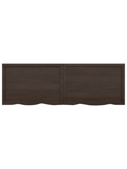 Galda virsma, tumši brūna, 180x60x(2-6) cm, ozola masīvkoks