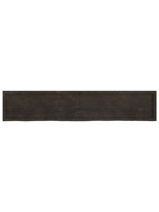 Galda virsma, tumši brūna, 200x40x(2-6) cm, ozola masīvkoks