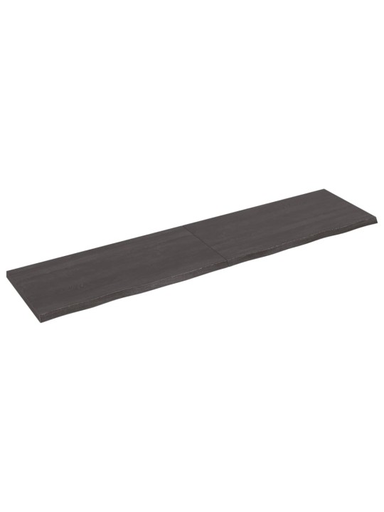 Galda virsma, tumši brūna, 200x50x(2-4) cm, ozola masīvkoks