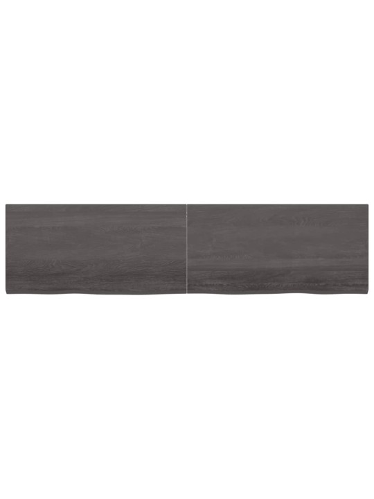 Galda virsma, tumši brūna, 200x50x(2-4) cm, ozola masīvkoks