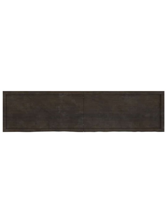 Galda virsma, tumši brūna, 200x50x(2-6) cm, ozola masīvkoks
