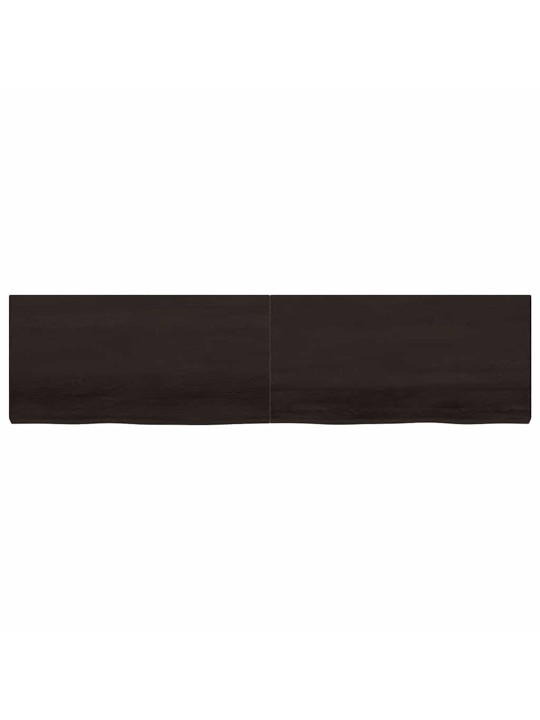 Galda virsma, tumši brūna, 200x50x(2-6) cm, ozola masīvkoks