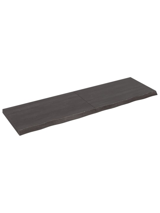 Galda virsma, tumši brūna, 200x60x(2-6) cm, ozola masīvkoks