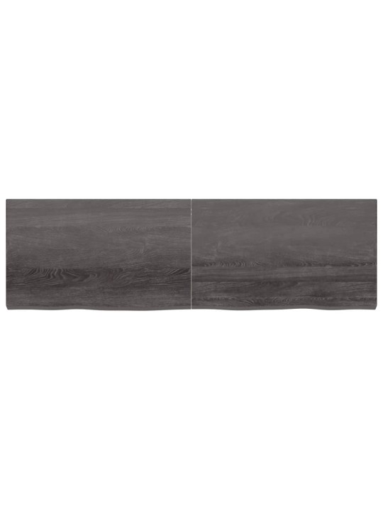 Galda virsma, tumši brūna, 200x60x(2-6) cm, ozola masīvkoks