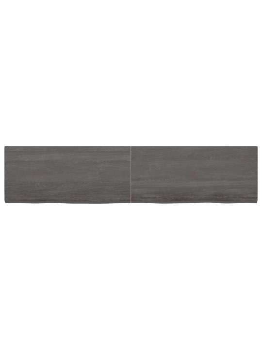 Galda virsma, tumši brūna, 220x50x(2-4) cm, ozola masīvkoks