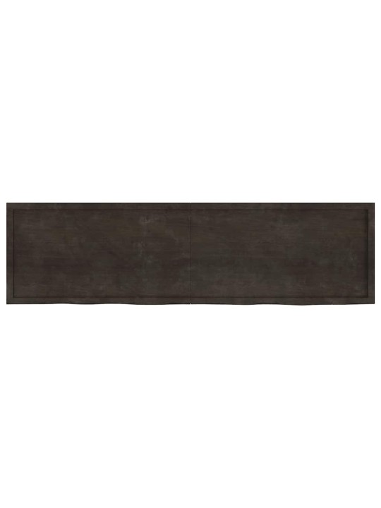 Galda virsma, tumši brūna, 220x60x(2-4) cm, ozola masīvkoks
