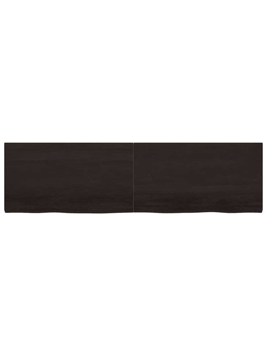 Galda virsma, tumši brūna, 220x60x(2-4) cm, ozola masīvkoks