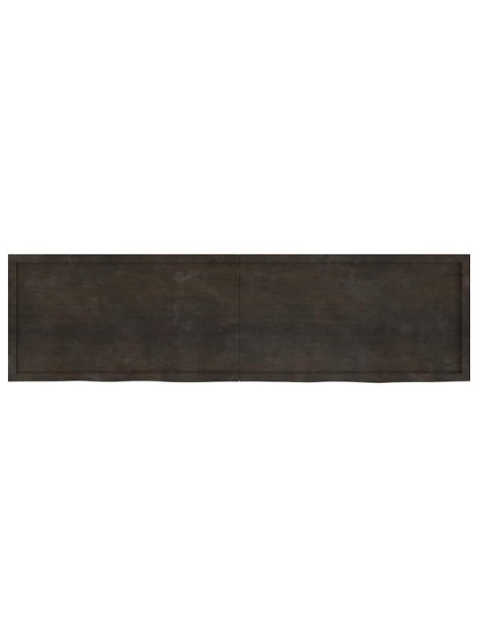 Galda virsma, tumši brūna, 220x60x(2-6) cm, ozola masīvkoks