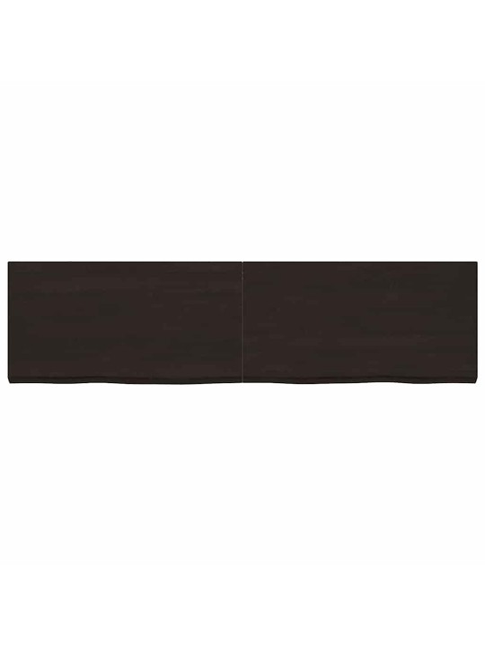 Galda virsma, tumši brūna, 220x60x(2-6) cm, ozola masīvkoks