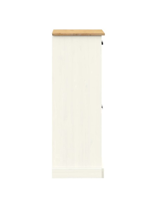 Apavu skapis vigo, 60x35x96 cm, priedes masīvkoks, balts