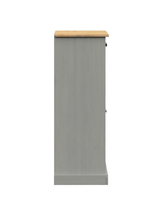Apavu skapis vigo, 60x35x96 cm, priedes masīvkoks, pelēks