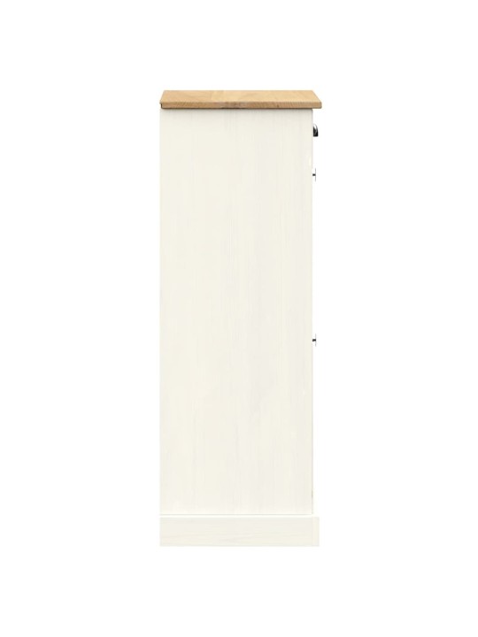 Apavu skapis vigo, 60x35x96 cm, priedes masīvkoks, balts
