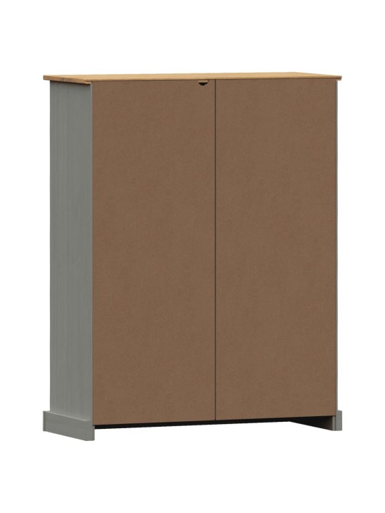 Grāmatu plaukts vigo, pelēks, 90x35x114,5 cm, priedes masīvkoks