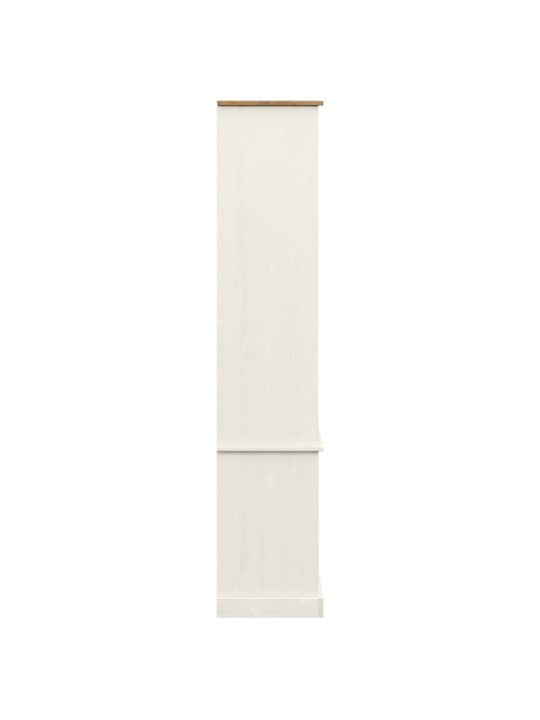 Grāmatu plaukts, VIGO, balts, 85x35x170 cm, priedes masīvkoks