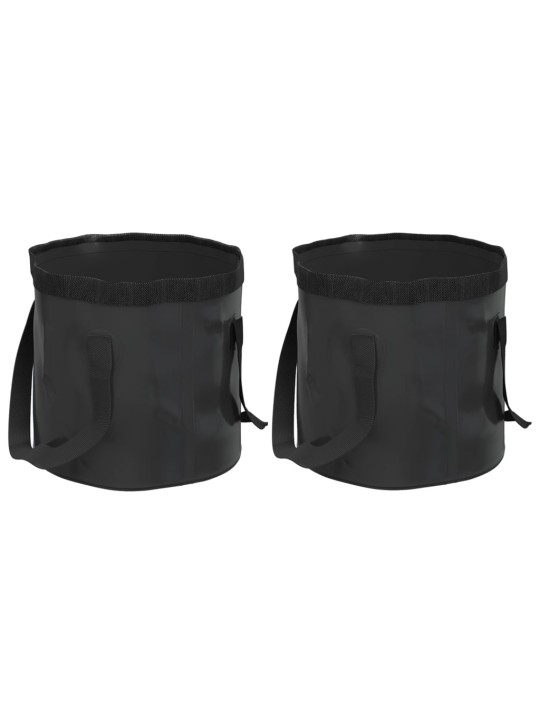 Saliekami spaiņi, 2 gab., melni, 20 l, pvc